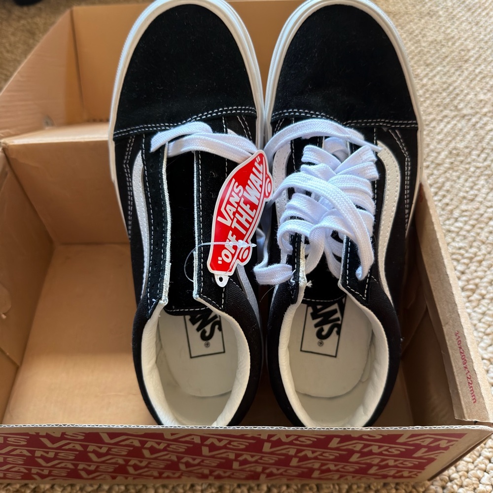 Vans Old Skool Stac Kids Sneakers - Black & White - Picture 8 of 9